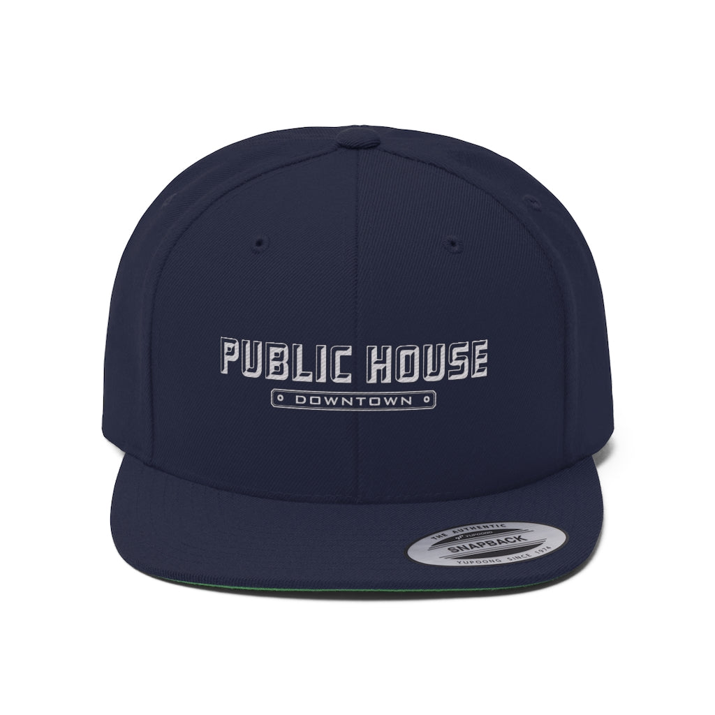 Public House Downtown Unisex Flat Bill Hat